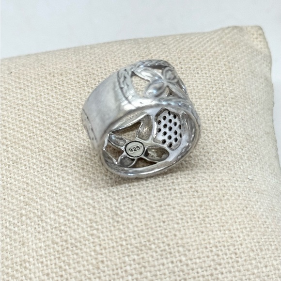 John Hardy Diamond Kawung Wide Band Ring .925 - Picture 4 of 9